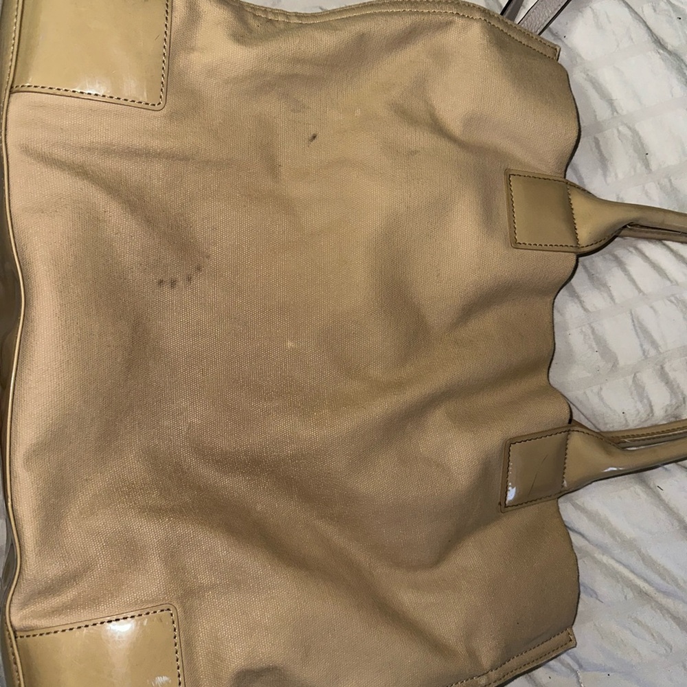 Tory Burch Beige Leather Tote - Picture 4 of 5